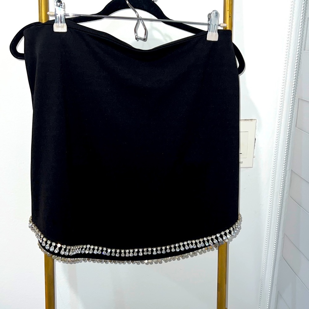 Fashion Nova raining diamonds  mini skirt with sz XL NWT